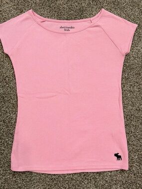 Abercrombie & Fitch Pink Ribbed Short Sleeve Tee - Girls